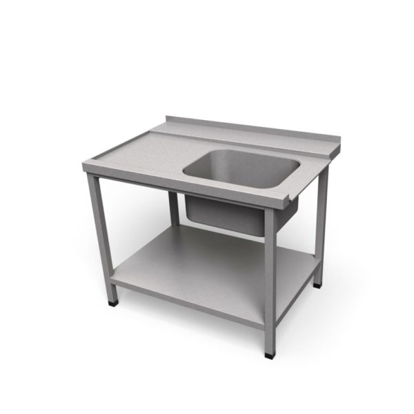 Nerezový predumývací stôl k umývačke riadu s policou | VS-1 P
