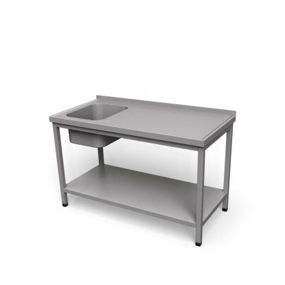 Nerezový umývací stôl s policou | USP-1