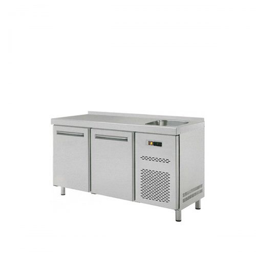 Stôl chladiaci s drezom, 2 x dvere | RT-2D-S