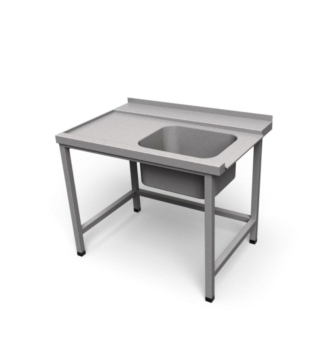 Nerezový predumývací stôl k umývačke riadu | VS-1