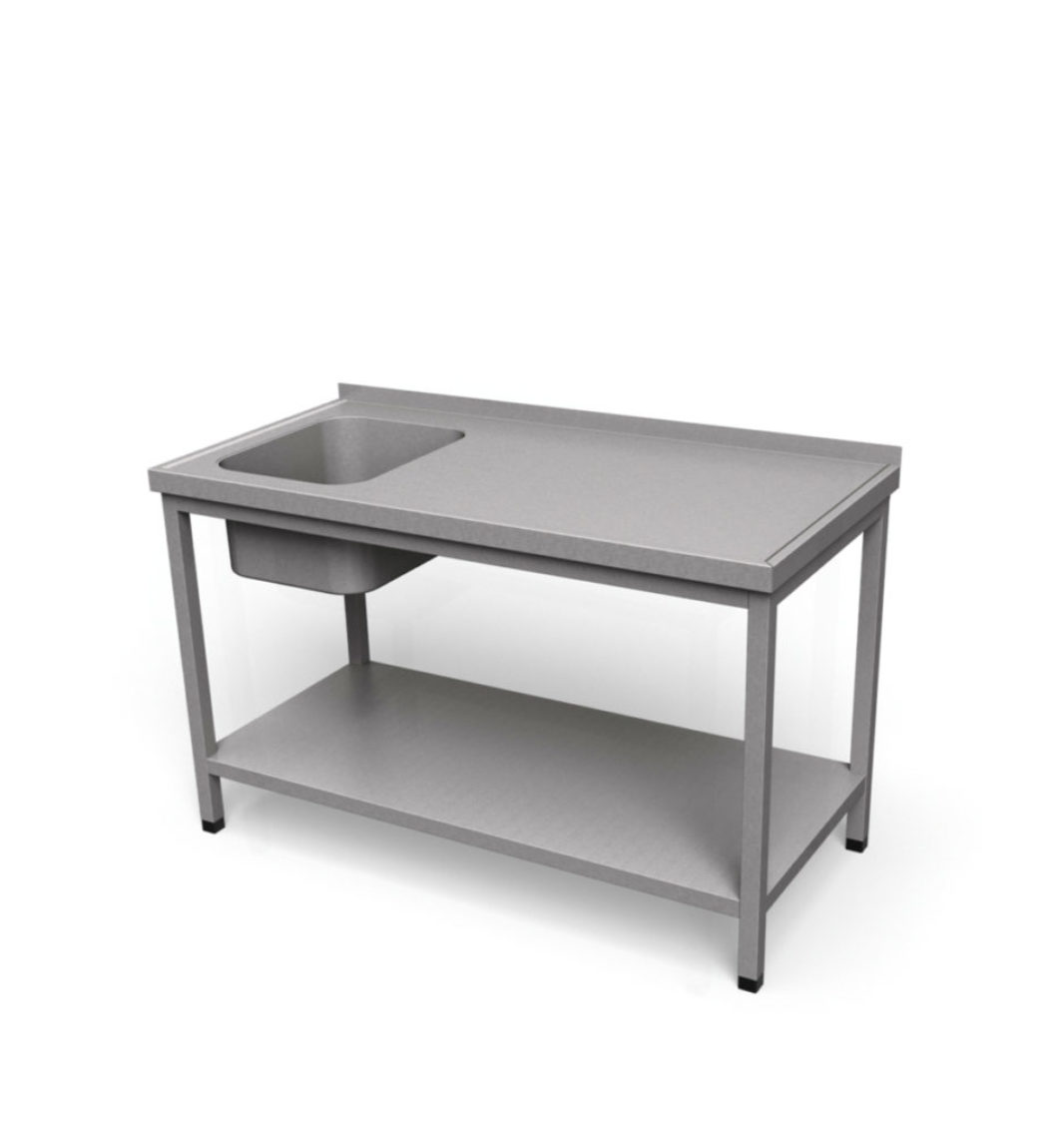 Nerezový umývací stôl s policou | USP-1